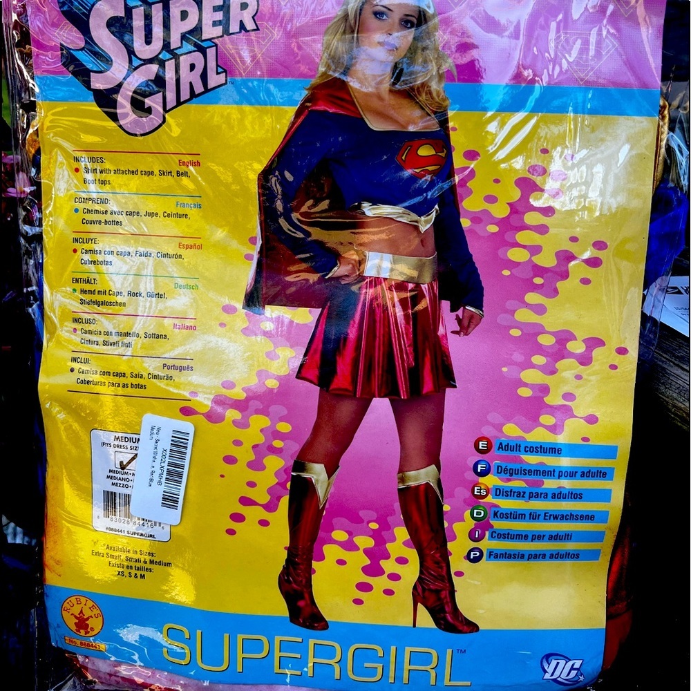 DC Comics Supergirl Costume - Blue, Red, Gold